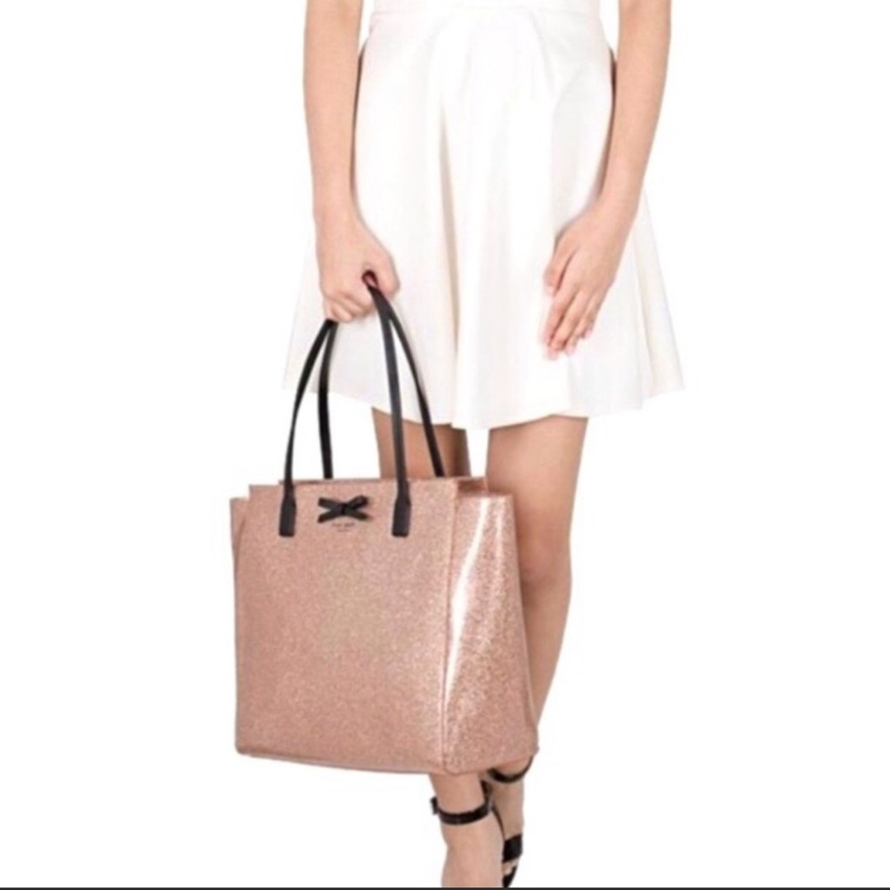 Kate Spade Rose Gold Sparkly Bag